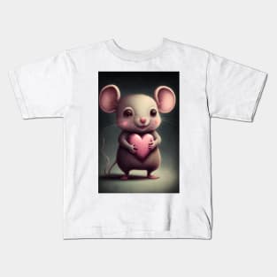 Valentine Mouse Kids T-Shirt